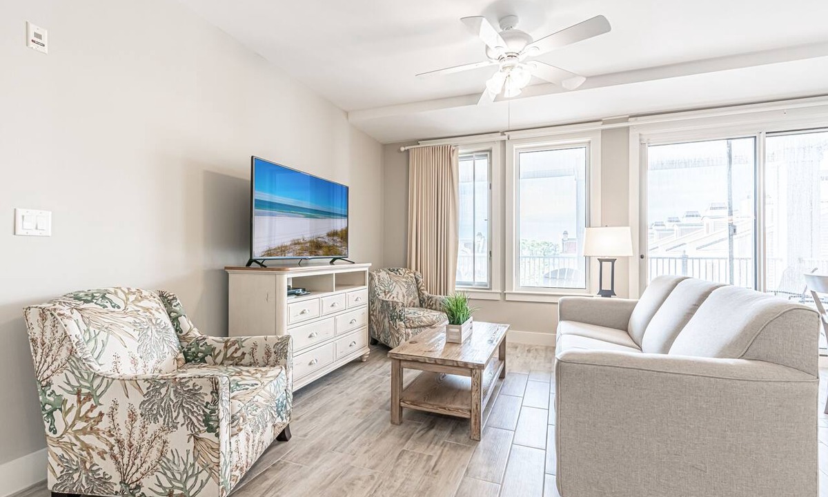 Baytowne Wharf Condo | Private Balcony ~ Spacious Living Area ~ Family Friendly ~ Resort Pool