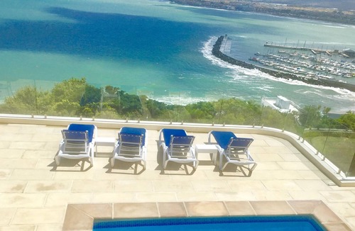 Mountainside Apartment | Stunning ocean views of False bay the harbour with Private pool