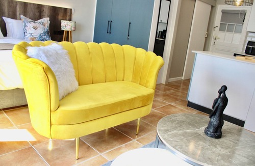 Strand Apartment | Yellow Couch Studio Apartment Strand,Cape Town with 1 KingBed, WiFi access